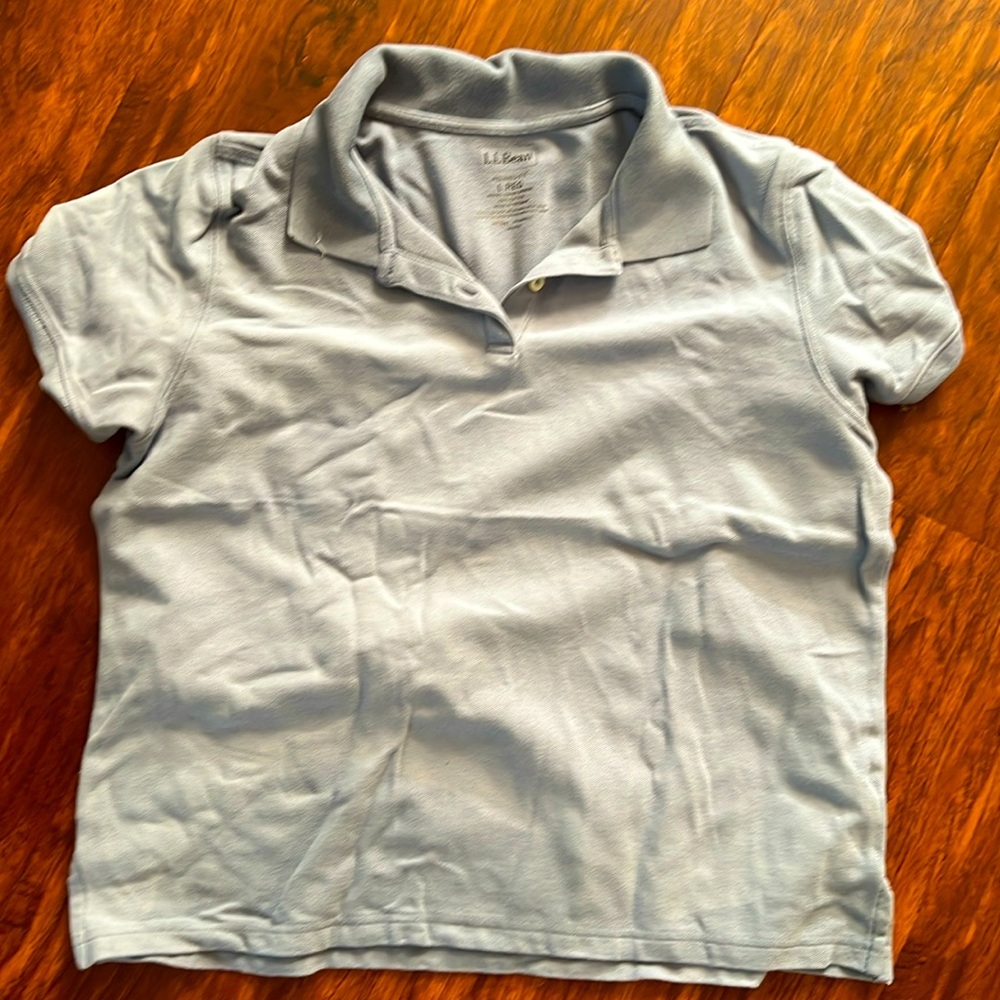 Men’s L.L. Bean, light blue, relaxed fit polo, size Large